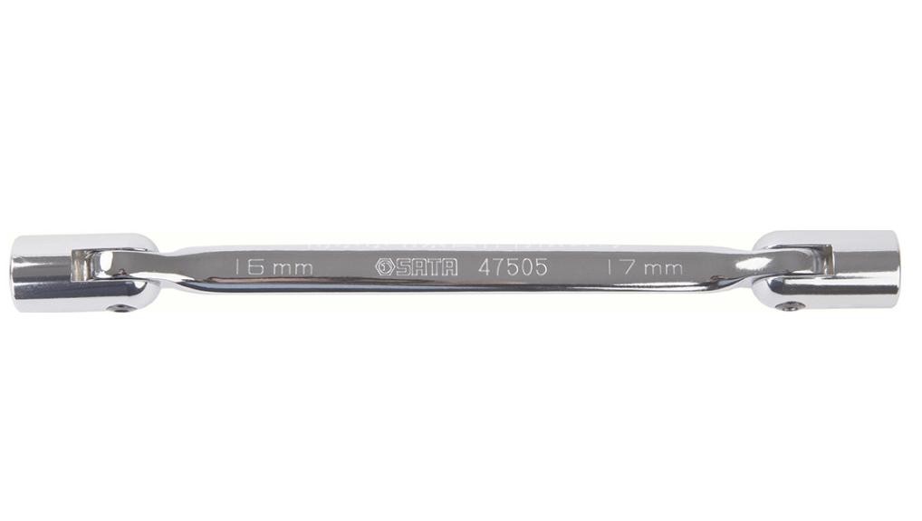 全抛光双头角度套筒扳手16x17MM 货号47505